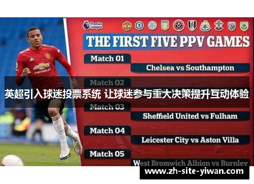 英超引入球迷投票系统 让球迷参与重大决策提升互动体验